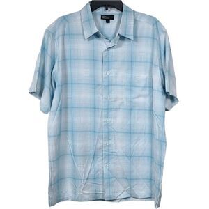 Marc Edwards Microfiber Button Down Shirt Blue